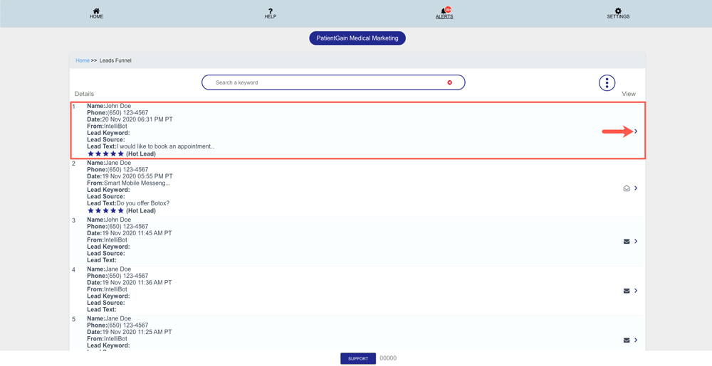 How to Contact Lead in Leads Funnel app
