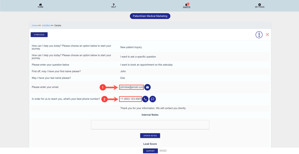 How to Contact Lead in Leads Funnel app
