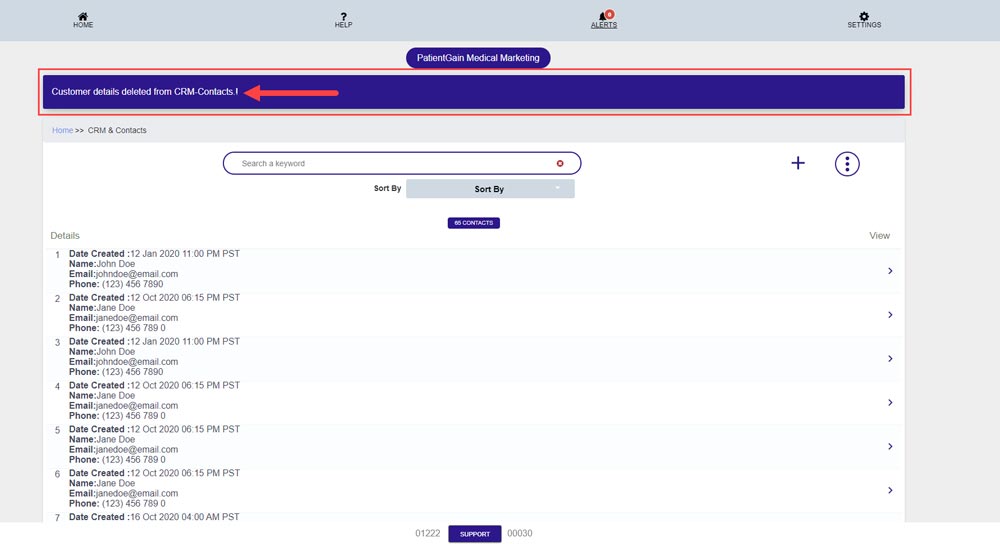 How to Delete Contacts From PatientGain/Logica7 Dashboard
