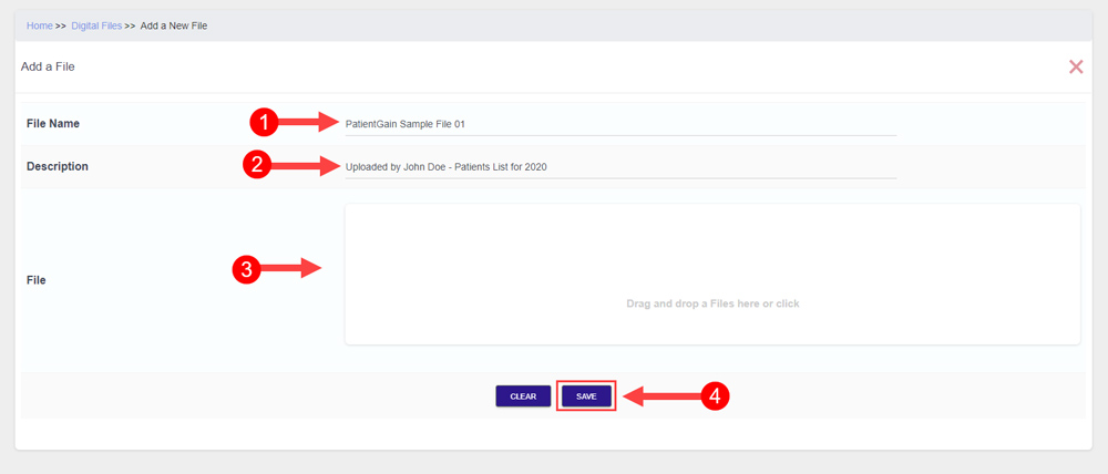 How to Upload Files in Digital Files App