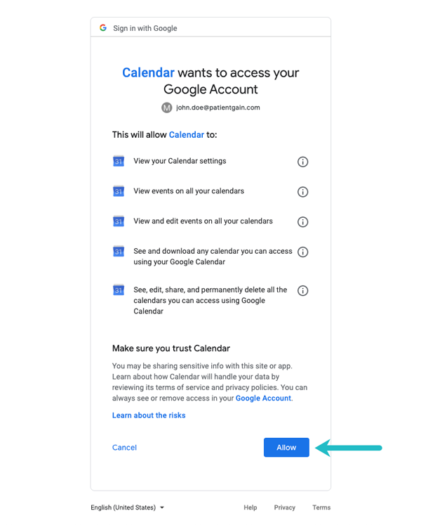 Connect Google Calendar with Appointments App
