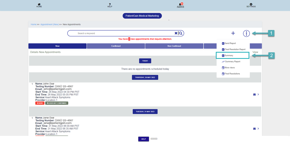 How to Check Monthly Appointment Summary
