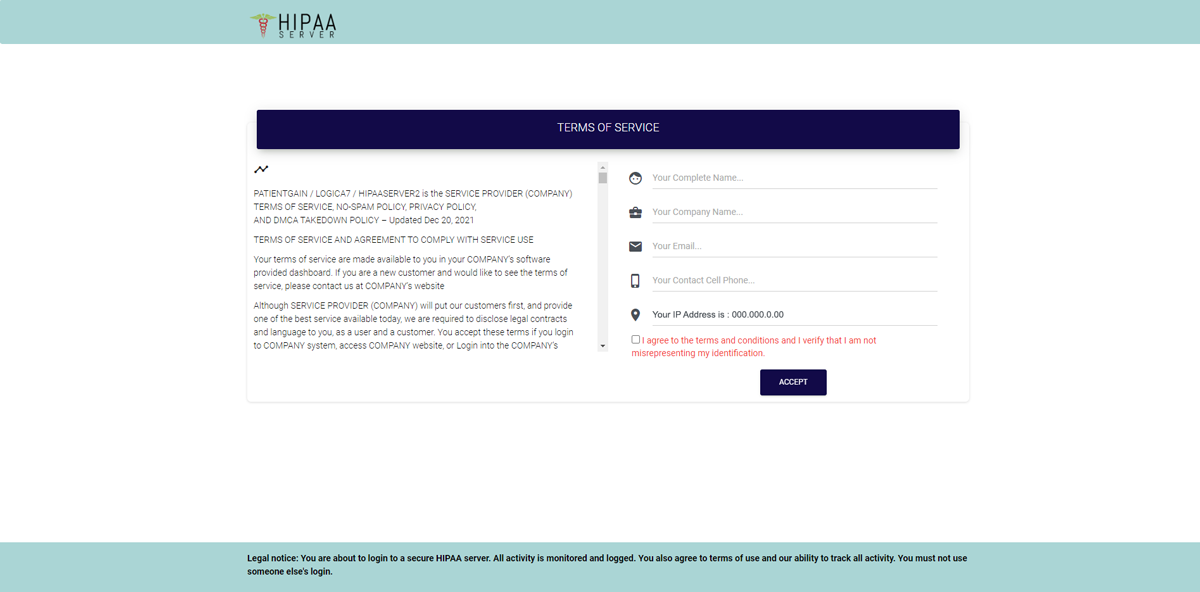 How to Login/Logout Into HIPAA Server 2 From Desktop, Iphone, Ipad and Android