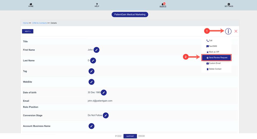 How to Send Review Requests to Specific Contact
