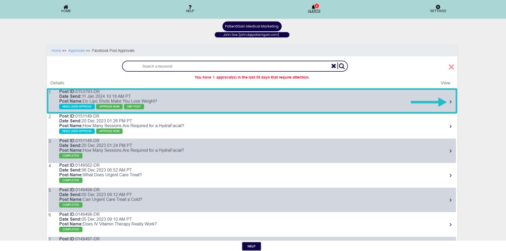 How to Edit Post in Approvals