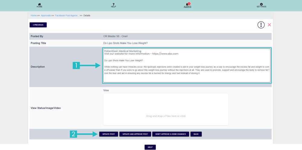 How to Edit Post in Approvals