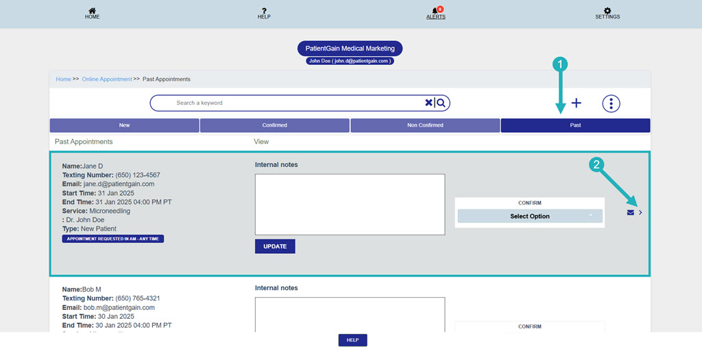 How To Send Alerts/Reminders For Missed Appointments