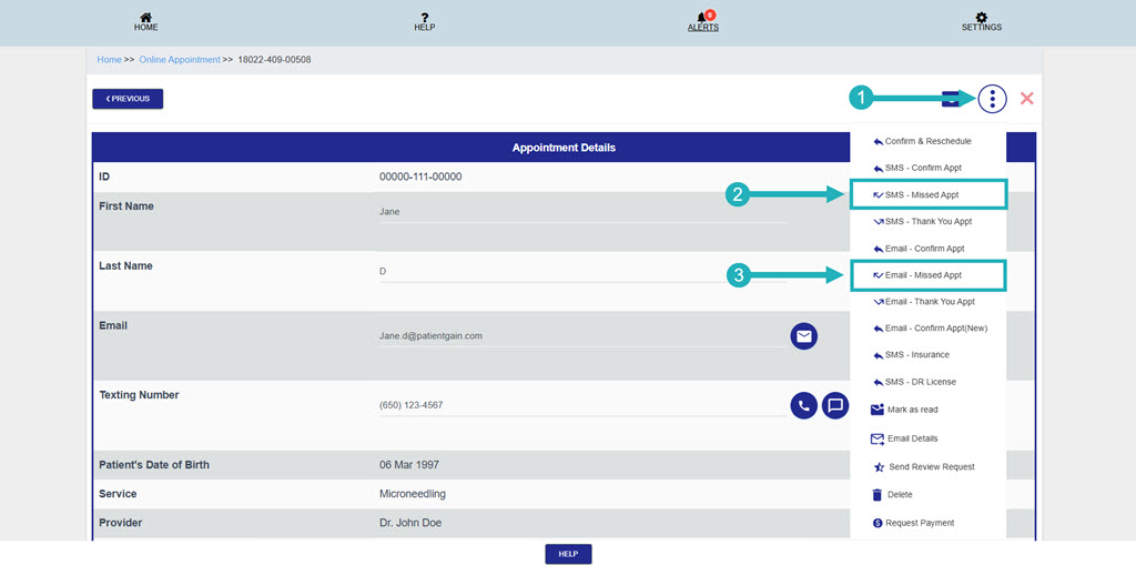 How To Send Alerts/Reminders For Missed Appointments