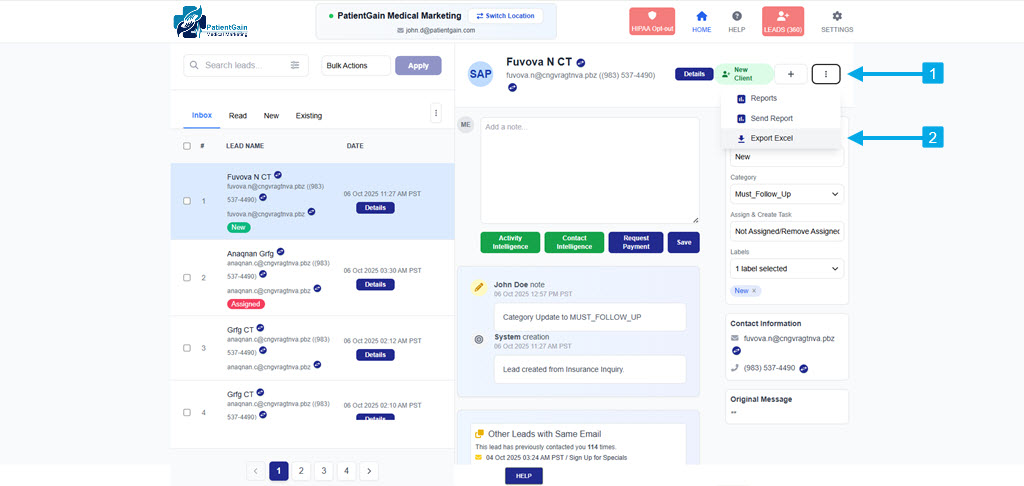 How to Export to Excel in Leads Funnel App How to Export to Excel in Leads Funnel App