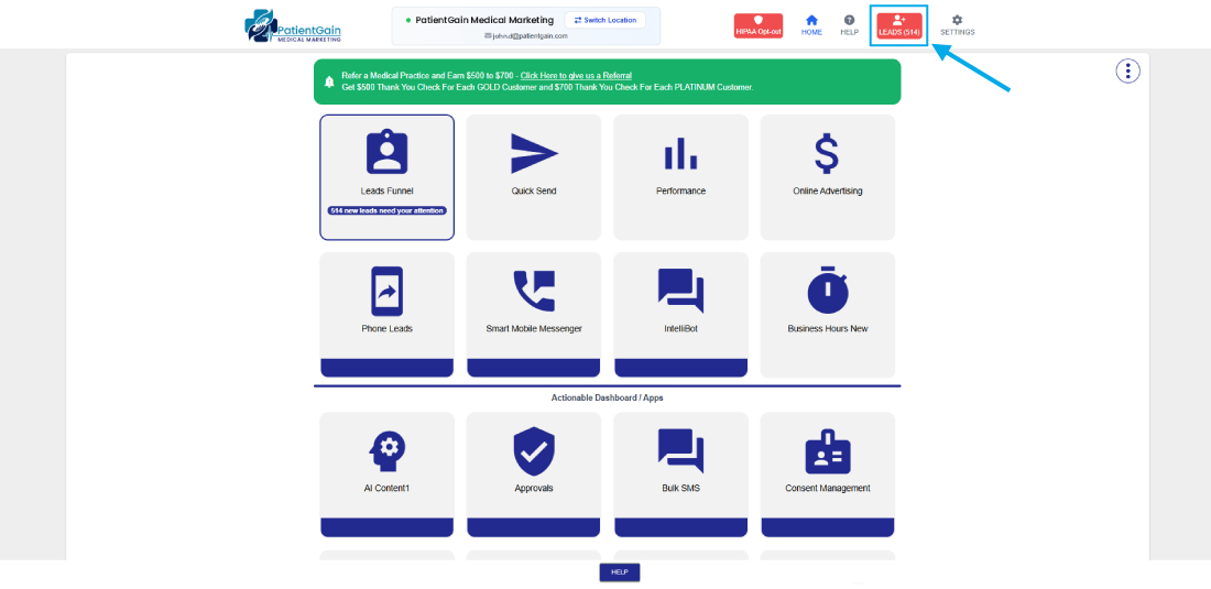 How to Check Web Leads in HIPAA Server 2
