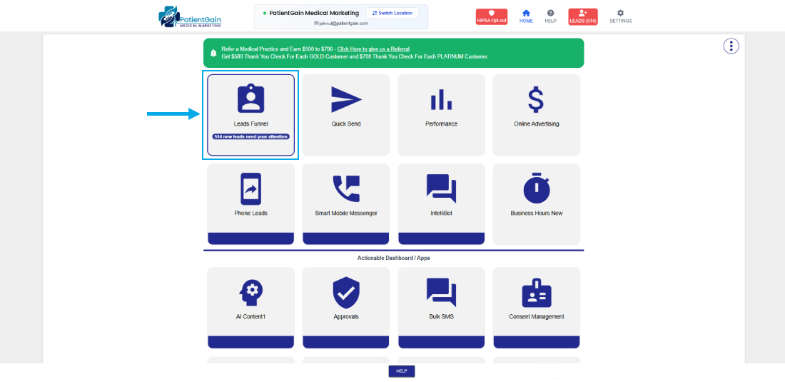 How to Check Web Leads in HIPAA Server 2