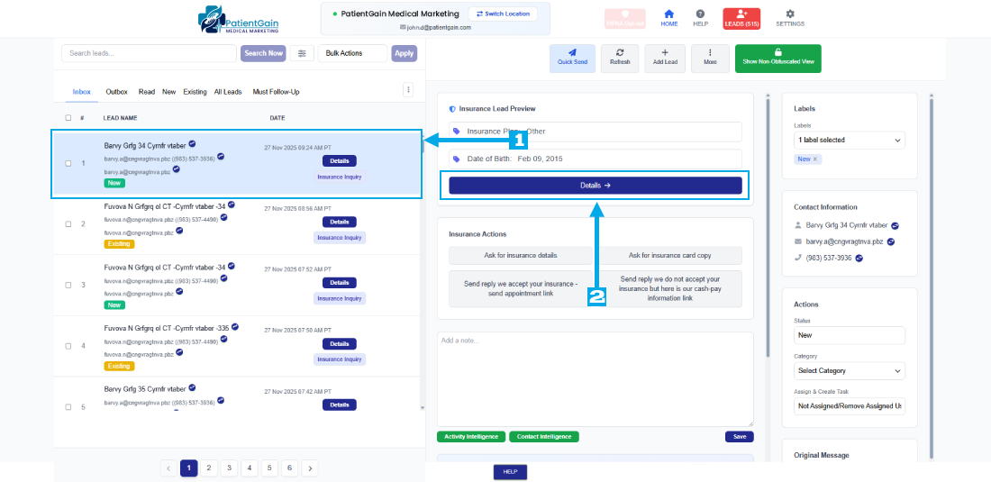 How to Check Web Leads in HIPAA Server 2
