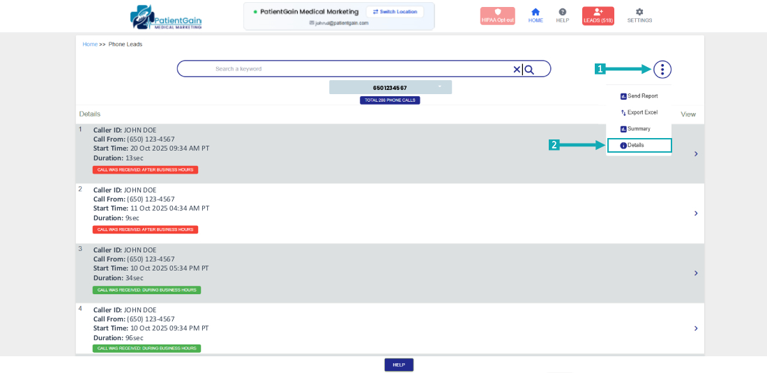 How to Check Report From Phone Leads App