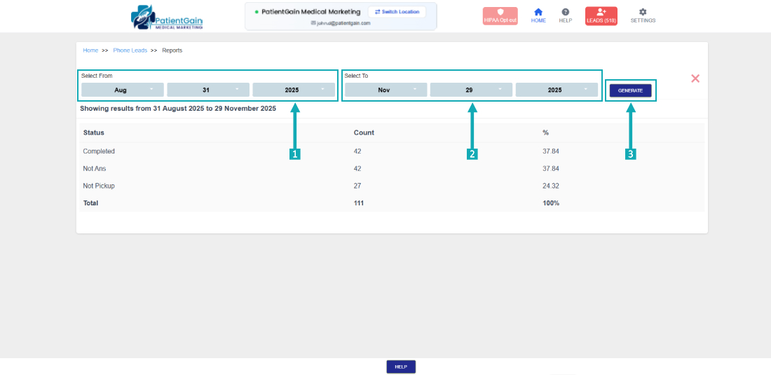 How to Check Report From Phone Leads App