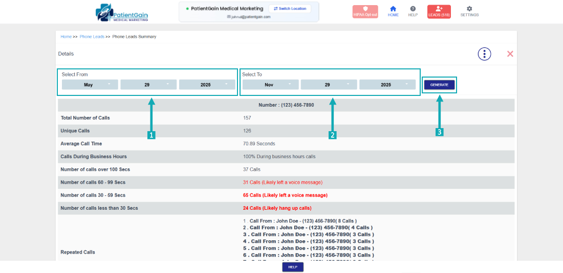 How to Check Summary From Phone Leads App
