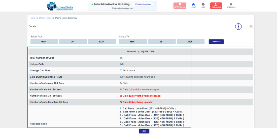 How to Check Summary From Phone Leads App
