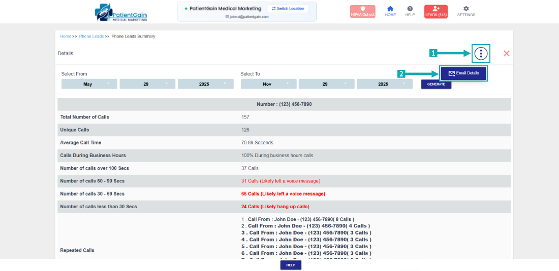 How to Check Summary From Phone Leads App
