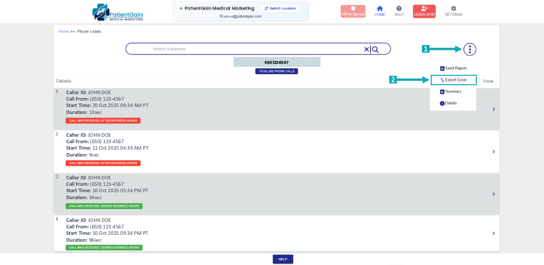 How to Export the Phone Leads Data How to Export the Phone Leads Data