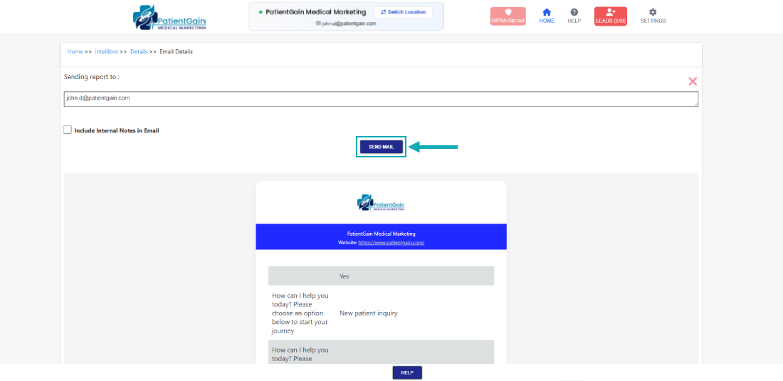 How to Check Email Details from Chatbot/IntelliBot
