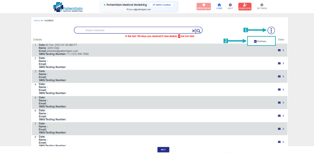 How to Check Monthly Chatbot/IntelliBot Summary
