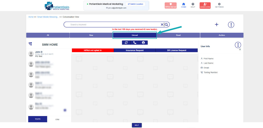 How to Check Read and Unread Messages in Smart Mobile Messenger
