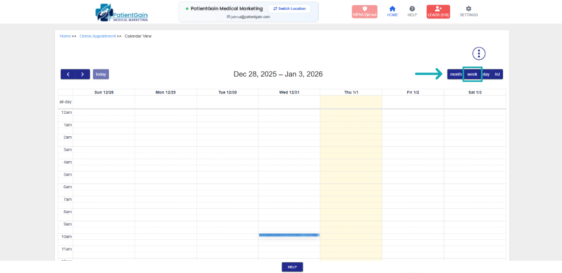 How to check Appointments in Calendar View
